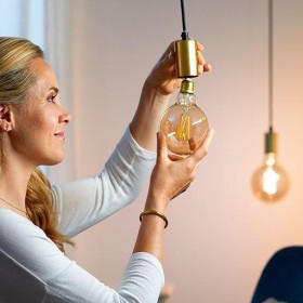Bec LED inteligent vintage (decorativ) WiZ Connected Filament Gold ...
