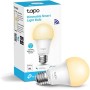 TP-Link Tapo L510E Smart bulb White, Yellow Wi-Fi, Dimmable, E27, Wi-Fi Protocol IEEE 802.11b/g/n, Wi-Fi Frequency 2.4 GHz Wi-Fi