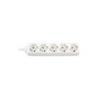 Prelungitor Bachmann SELLY 5xCEE7/3 PC, fara intrerupator, lungime cablu 1.5m, H05VV-F 3G1, alb