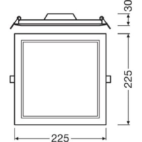 Spot LED incastrat patrat Ledvance DOWNLIGHT SLIM ALU, 18W, 1530 lm...