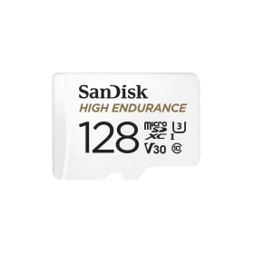 SanDisk High Endurance microSDXC 128GB + SD Adapter - for dash cams & home monitoring, up to 10,000 Hours, Full HD / 4K videos, 