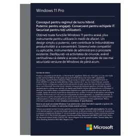 Licenta retail Microsoft Windows 11 Pro 32-bit/64-bit Romanian USB