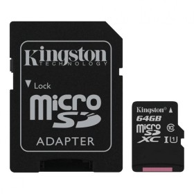 Kingston 64GB micSDXC Canvas Select Plus 100R A1 C10 Card + ADP