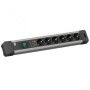 Prelungitor Bachmann CONNECTUS 6xCEE7/3 PC, cu intrerupator, 1xPST, cordon 5m, H05VV-F 3G1.5 (protectie supratensiune)