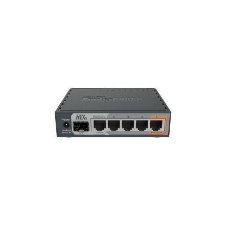 Mikrotik 5-Port Gigabt Ethernet Router, RB760iGS, 5* 10/100/1000Ethernetports, CPU nominal frequency: 880 MHz, 2* CPU core count