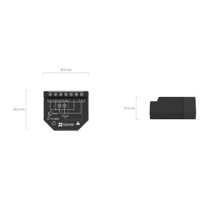 Releu inteligent Ezviz T36WM, Wi-Fi, cu programare si automatizare, statistica, scena inteligenta, control vocal, control pe dou