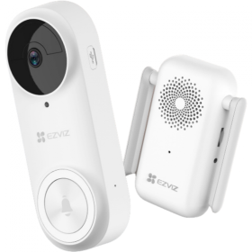 Sonerie video wireless EZVIZ 2K, sonerie alimentata cu baterii si d...