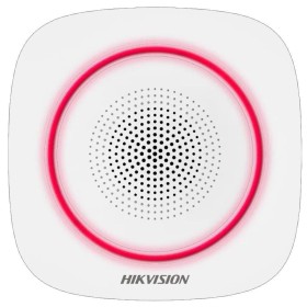 Sirena interior wireless AX PRO Hikvision DS-PS1-I-WE( Red indicator ) supporting 868MHz two-way communication via Cam-X protoco