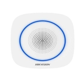 Sirena interior wireless AX PRO Hikvision DS-PS1-II-WE Buzzer Decibel: 90 to 110 dB,  fire alarm, panic alarm, and intrusion ala