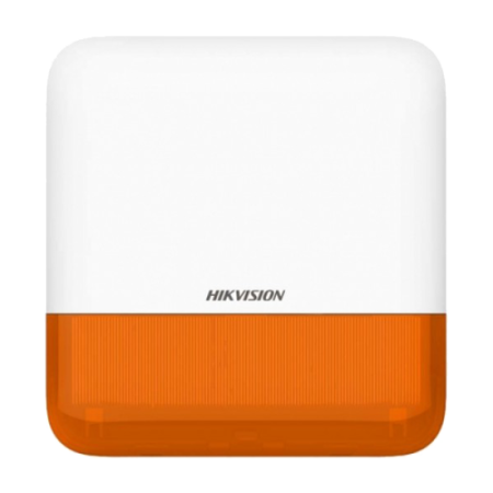 Sirene de exterior wireless AXPRO Hikvision DS-PS1-E-WE(Orange Indicator), frecventa de operare: 868 MHz, comunicare bidirection