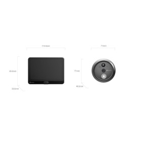 Vizor electronic Ezviz cu sonerie  CS-HP4 Senzor camera: 1/3" Progressive Scan CMOS Lentila:  2.0 mm @ F2.2, visual angle (diago