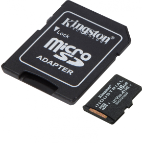 Kingston 16GB microSDHC Industrial C10 A1 pSLC Card + SD Adapter
