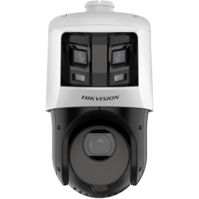 Camera de supraveghere IP TandemVu 6+4MP 25X Colorful & IR Panoramic & PTZ Hikvision DS-2SE4C425MWG-E/26(F0), lentila bullet fix