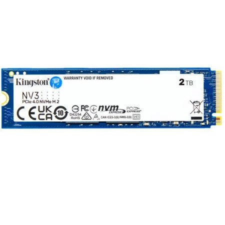 Kingston 2TB NV3 SSD M.2 2280 PCIe 4.0 NVMe, Read: 6,000/ Write: 5,000MB/s
