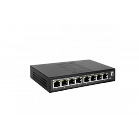 LevelOne GES-2108P Hilbert 8-Port Gigabit PoE Smart Lite Switch, 802.3at/af PoE, 8 PoE Outputs, 112.8W PoE Power Budget, 160 x 9