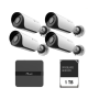 Kit de supraveghere video Milesight 4 camere Bullet MS-C2964-UPD + NVR MS-N1004-UPC