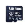 Card de Memorie Micro Secure Digital Card Samsung Pro Ultimate, 512GB, MB-MY128SA/WW, Clasa 10, pana la 200MB/S, cu adaptor