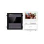 Kit videointercom IP Hikvision DS-KIS704EY/AL kit-ul contine: 1x DS- KH7300EY-WTE2/WH, 1x DS-KD-ACW1, 1x DS-KD7003EY-IME2/AL, 1x