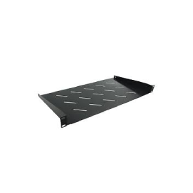 Polita fixa pentru rack-uri 19", inaltime 2U, adancime utila 350mm, neagra, sustine 30kg