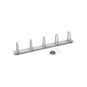 Organizator cabluri 19", 1U, 5 inele de plastic mari 40x83mm