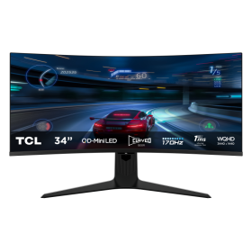 Monitor TCL 34" 34R83Q, Curvature: 1500R, Diagonal (inch): 34, Diagonal (cm): 86, Aspect ratio: 21:9, Panel: QD-Mini LED, Resolu