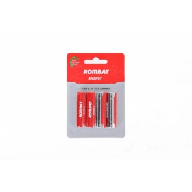 Bateriile alcaline Rombat se comercializează la cutie colectiva de 12 blistere a câte 4 bucăți. ➢ Tensiune nominală: 1,5V ➢ Temp