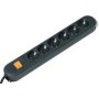 Prelungitor Bachmann SMART 6xCEE7/3 PC, cu intrerupator, lungime cablu 3 m, H05VV-F 3G1.5, NEGRU, demontabil