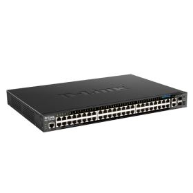 Switch D-Link DGS-1520-52MP, 48 porturi Gigabit, 2 porturi SFP+, Capacity 80Gbps, 16K MAC, 17" Rackmount, 1*fan