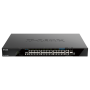 Switch D-Link DGS-1520-28MP, 28 porturi Gigabit,24 x 10/100/1000Base-T, 2 x 10GBase-T, 2 x 10G SFP+, Switching Capacity: 128 Gbp
