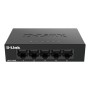 D-Link Switch DGS-105GL, 5 porturi Gigabit, Capacity 10Gbps, desktop, faramanagement, metal, negru, fara ventilator, D-Link Gree