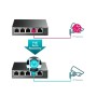 "5-Port Gigabit Easy Smart Switch with 4-Port PoE+ PORT: 4× Gigabit PoE+ Ports, 1× Gigabit Non-PoE Ports SPEC: 802.3at/af, 65 W 