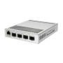 Mikrotik Cloud Router Switch, CRS305-1G-4S+IN 4XSFP+, 1XGE, dual DCJacks, for high speed ring topology Five-port desktop switch 