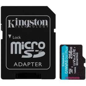KINGSTON 256GB microSDXC Canvas Go Plus Gen4 200MB/s A2 U3 V30 Card...