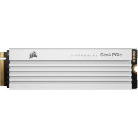 SSD CORSAIR MP600 PRO LPX 4TB PCIE Gen4 x4 NVMe M.2 alb, compatibil PS5, viteza de citire 7100 MB/s, viteza de scriere 6800 MB/s