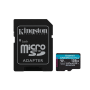 KINGSTON 128GB microSDXC Canvas Go Plus Gen4 200MB/s A2 U3 V30 Card + Adapter