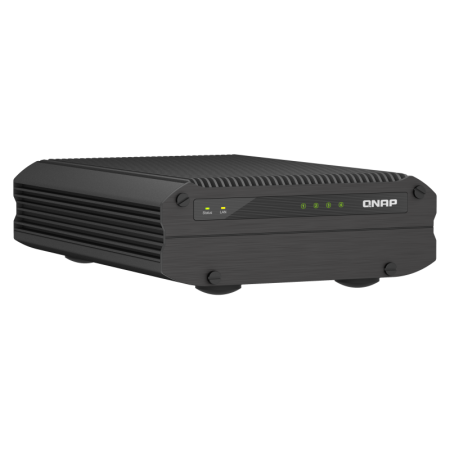 NAS QNAP I410X 4-Bay, CPU Intel® Atom® x6425E 4-core/4-thread Processor, RAM onboard 8GB (not expandable), 2.5" SATA SSD 6Gbps H