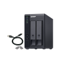 Extensie USB QNAP TR-002 2-Bay, 2.5/3.5 SATA 6Gbps HDD (neincluse), 1xUSB3.11 (type-c), tower, PSU adaptor 36W, garantie 2 ani