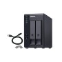 Extensie USB QNAP TR-002 2-Bay, 2.5/3.5 SATA 6Gbps HDD (neincluse), 1xUSB3.11 (type-c), tower, PSU adaptor 36W, garantie 2 ani