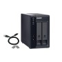 Extensie USB QNAP TR-002 2-Bay, 2.5/3.5 SATA 6Gbps HDD (neincluse), 1xUSB3.11 (type-c), tower, PSU adaptor 36W, garantie 2 ani