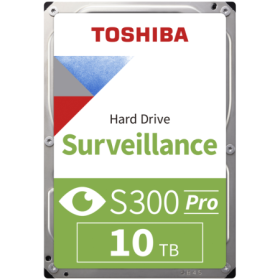 HDD Video Surveillance TOSHIBA S300 PRO 10TB CMR, 3.5'', 256MB, 7200RPM, SATA, RV Sensor, TBW: 180-EOL-MD10ADA10TV