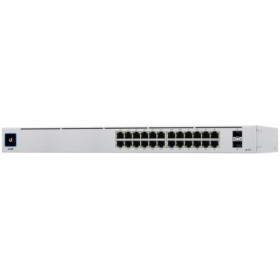 UBIQUITI Pro 24 (24) GbE ports (2) 10G SFP+ ports DC power backup-ready Layer 3 switching Silent cooling.