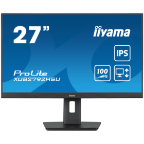 IIYAMA Monitor LED XUB2792HSU-B6 27" IPS Slim-line 1920 x 1080 @100Hz 250 cd/m² 1300:1 0.4ms HDMI DP 4x USB 3.2 HDCP height, swi