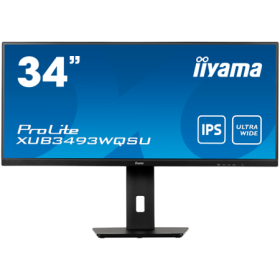 IIYAMA Monitor XUB3493WQSU-B5 34” IPS 3440 x 1440 @75Hz 21:9, 400 cd/m², 4ms, 1000:1,  HDMI, DP, USB, height, swivel, tilt, HDCP