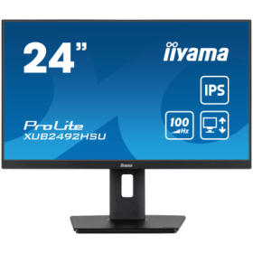 IIYAMA Monitor LED XUB2492HSU-B6 24” IPS 1920 x 1080 @100Hz 250 cd/m² 1300:1 0.4ms HDMI DP USBx4 height, swivel, tilt, pivot (ro