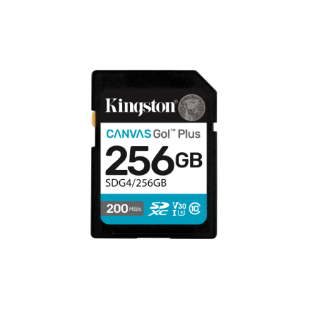 KINGSTON 256GB SDXC Canvas Go Plus Gen4 200MB/s C10 UHS-I U3 V30