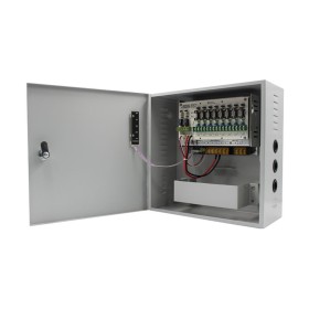 Surse alimentare 12V pentru camere Sursa de alimentare CCTV 12V 10A 8 iesiri cu back-up STR1210-08CBD Strong Euro Power