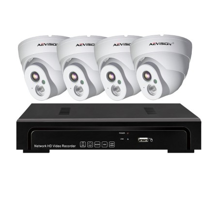 Sisteme de supraveghere Sistem supraveghere video IP PoE 4 camere dome 1080P Aevision AEVISION