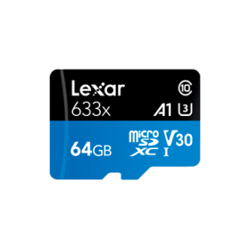 LEXAR 64GB High-Performance 633x microSDXC UHS-I, up to 100MB/s rea...