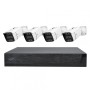 Kit supraveghere video PNI House IPMAX POE 3, NVR cu 4 porturi POE, ONVIF si 4 camere cu IP 3MP, de exterior, Power over Etherne