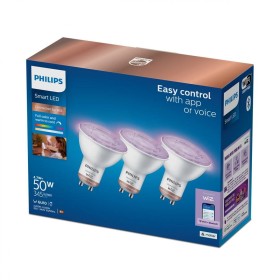 3 Becuri LED RGB inteligente Philips Spot PAR16, Wi-Fi, GU10, 4.7W ...